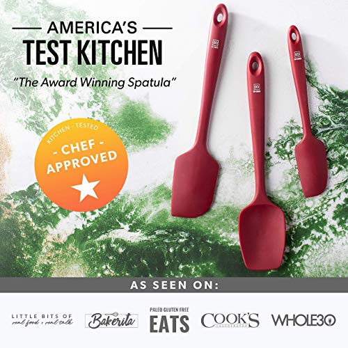 DI ORO Silicone Spatula Set Rubber Kitchen Spatulas for Baking