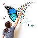 Home Decor 24pcs 3d Fashion Lively Butterfly Wall Sticker with Sponge Gum for Nursery Decoration,Bathroom Decor,Office Decor,3d Wall Art,3d Crafts for Wall Art Kids Room Bedroom,Purple