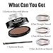 Turelifes Waterproof Eye Brow Stamp Powder with Brow bursh Perfect Eyebrow Power Seal Nature Eye Brow Powder (Light brown)