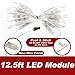 Crystal Vision Hollywood Style Makeup Mirror LED Light Kit Provided by Samsung for Cosmetic Mirror Vanity Mirror w/Dimmer Controller (75 LED Bulb / 12.5ft) [Slim Cool White]