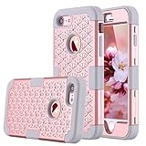 iPhone 7 Case, GreenElec [Diamond Studded Bling Rhinestone] Hybrid Heavy Duty Dual Layer Armor Defender Protective Rubber Case With Fit Perfect Shock Absorbing Scratch Proof for iPhone 7