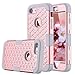 iPhone 7 Case, GreenElec [Diamond Studded Bling Rhinestone] Hybrid Heavy Duty Dual Layer Armor Defender Protective Rubber Case With Fit Perfect Shock Absorbing Scratch Proof for iPhone 7