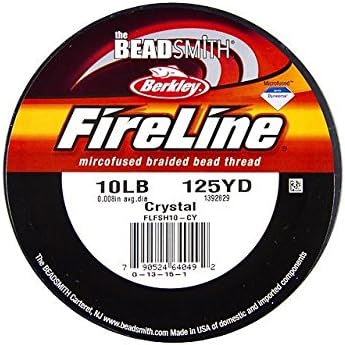 Beadsmith Fireline - Braided Bead Thread - Crystal - 125 Yards (10lb Test) 0.008 Inch