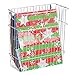 mDesign Metal Wall Mount Organizer Basket for Holiday Wrapping Paper Storage - Holder for Bow, Labels, Gift Bag, and Ribbon - Hang in Closet or Cabinet - Concerto Collection - Chrome