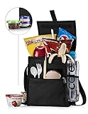 Insulated Lunch Bag with Side Flap for Men, Women or Kids | Foldabale Easy Lunchbox Bag with Handle Strap, Adjustable Shoulder Strap, Bottle Holder & Multiple Compartments