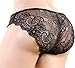 Sissy Pouch Panties Lingerie Men's lace brikini Briefs Girlie Underwear Sexy for Men (L, Black)