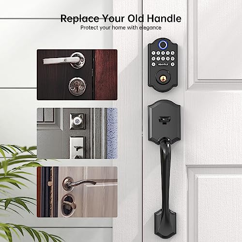 Front Door Handle with Keypad Lock HEANTLE Keyless Entry Door Locks