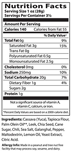 Wai Lana Superfood Cassava Chips | Gluten-Free, Veg, 3.5 Ounce (Pack of 12) (Chia - Lightly Salted) - Thumbnail 3