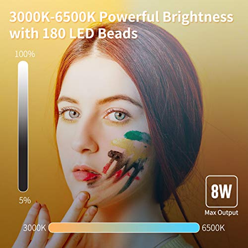 On Camera Light for DSLR, Moman LED Video Light CRI 96+ Bi-Color Camera Panel Light 3000K-6500K Dimmable with Type-C Cable Rechargable for Photography Dslr Camcorder