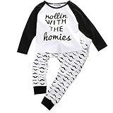 Baby Boys Long Sleeve Raglan Shirt and Long Pants Outfit