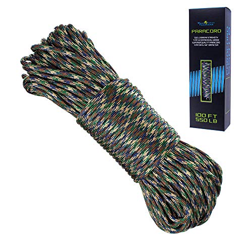 550 Paracord Bracelet Parachute Cord - 7 Strand Type III Paracord Rope (Camo Pattern) - Thumbnail 6
