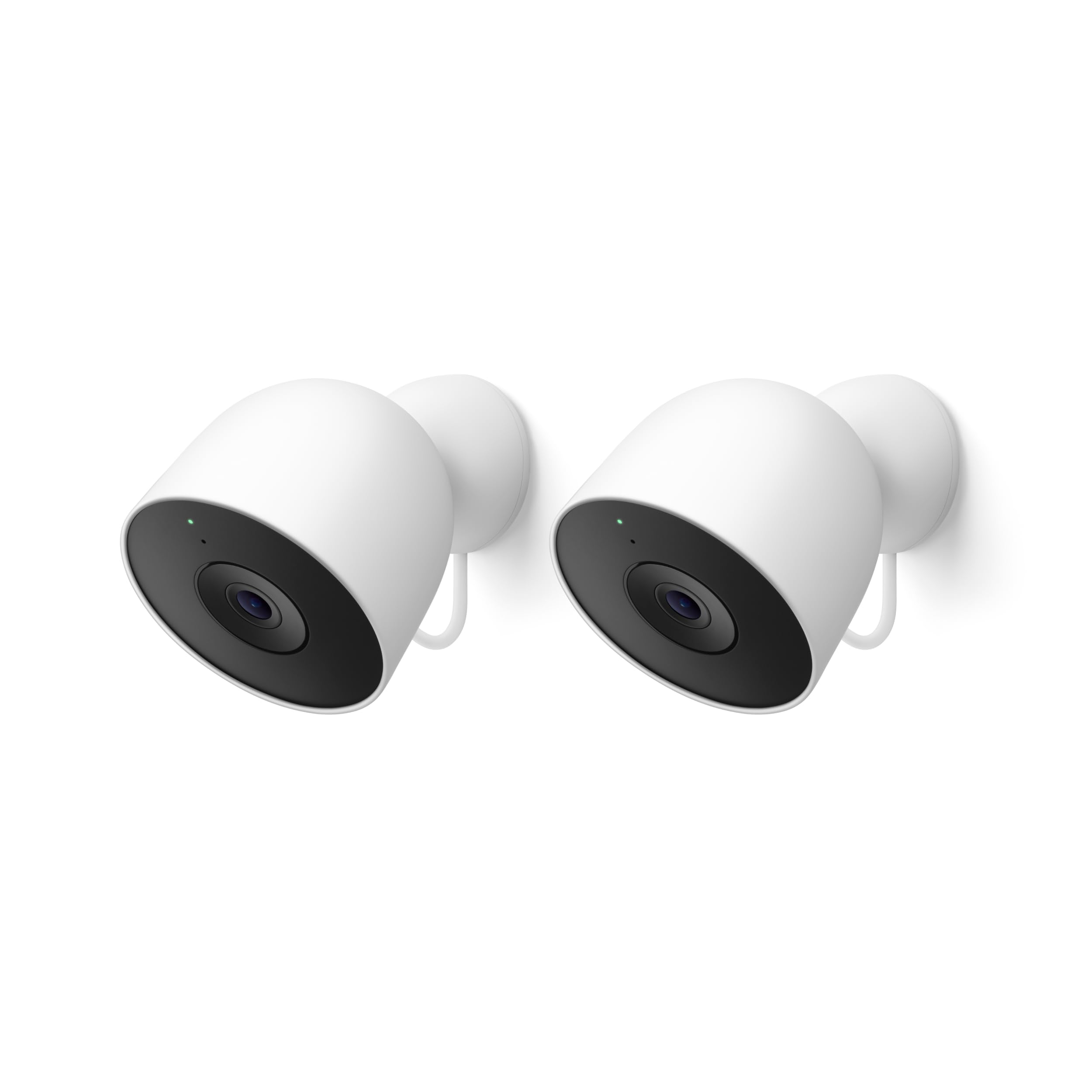 Photo 1 of Google Nest Cam Outdoor (Wired, 2nd Gen) - 2 Pack - Security Camera with 2K Video and Gemini, Night Vision, 2-Way Audio - Works with Google Home - 2025 Model - Snow