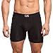 Ejis Sweatproof Mens Boxer Briefs Modal Pouch Underwear w Sweat Pads, Silver Treated to Fight Odor, Aluminum Free Alternative