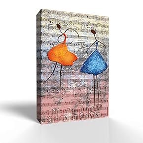 Canvas Wall Art Elegant Dancer Pictures Home Wall Decorations for Bedroom Living Room Paintings Canvas Prints Framed - 12x18 inches
