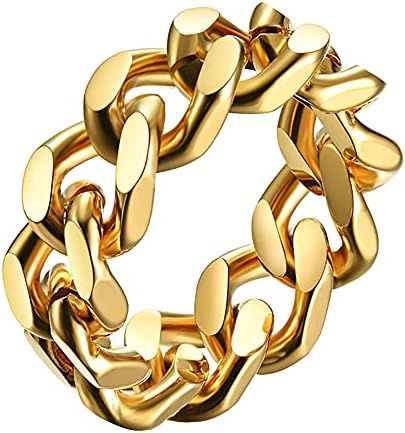 18K Gold Plated Titanium Steel Smooth Band Ring - Sizes 5-13, Men Or Women