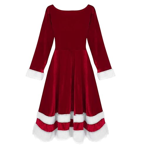 YiZYiF Women's Mrs Santa Claus Long Sleeve Costume Christmas Fancy Dress  Outfits Red Large in Kenya | Whizz Costumes