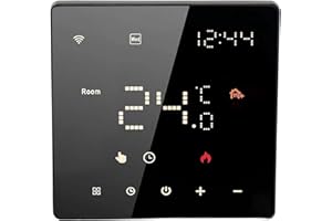 Yunseity Home Thermostat 5 2 Day Programmable Thermostat for Electric Baseboard Heaters (3A Water Floor Heating Wall Hanging 