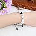 Distance Relationship Couple Bracelet Black Lava Rock & Howlite Stone for Lovers Friendship Bracelet