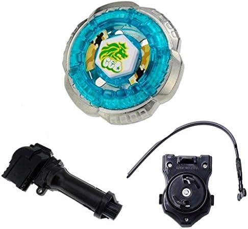 QOPUYTA Rock Leone BB30 Metal Fight Gyro Battling Tops Starter Pack (Gyro+Black Launcher+Handle)