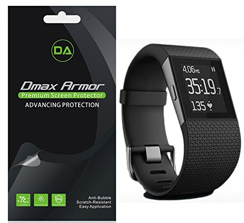 Dmax Armor [6-Pack] for Fitbit Surge Fitness Superwatch Screen Protector, Anti-Glare & Anti-Fingerprint (Matte) Shield- Lifetime Replacements Warranty- Retail Packaging