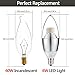 (Pack of 3) LED Candelabra Bulbs, LOHAS 6Watt Soft White (3000K) Dimmable LED Light Bulbs for Home, 60 Watt Equivalent Light Bulbs, E12 Candelabra Base LED Bulb, LED Lights