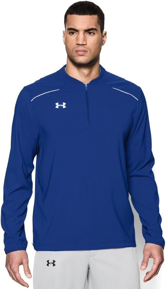Under Armour Men's Team Ultimate Cage Baseball Jacket Medium Royal/White Clothing