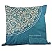 Vivivalue Decorative Cushion Cover Pillowcase Square Throw Pillow Case Vintage Style Cotton Linen Bohemian Flower Boho Pattern Set of 2