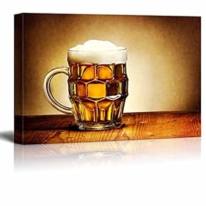 Vintage Style Beer Mug on Rustic Wooden Table