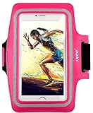 iXCC Racer Series Dual Arm-Size Slots Sporty Gym Armband for iPhone 6splus, 6plus,6s,6,5s, 5,5c and iPod, MP3 Player - Pink
