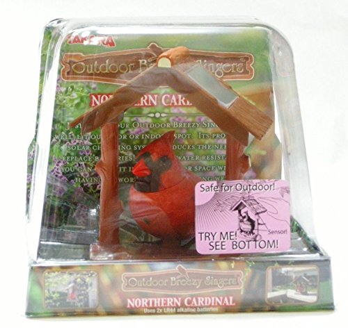 Takara Outdoor Breezy Singers : Northern Cardinal Motion-activated Solar Powered