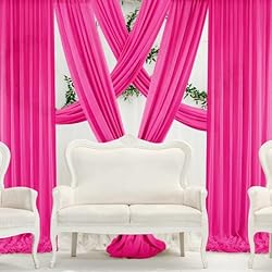 PARTISKY Wedding Arch Draping Fabric,2 Panels 18FT