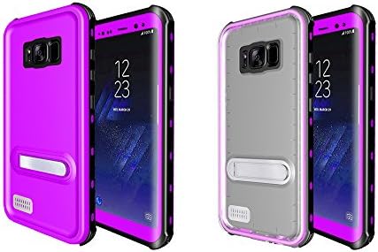 Samsung Galaxy S8 Plus Waterproof Case, Premium Full Sealed Underwater Shockproof Dirt-proof Snow-proof Case with Kickstand Cover for Galaxy S8 Plus 2017 Release, Retail Package (Purple)
