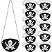 Pirate Eye Patches Costume Black Felt Single Eye Skull Captain Patches for Carnival Pirate Theme Party(12 Pieces)