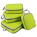 Gonex Compression Packing Cubes, 4pcs Expandable Storage Travel Luggage Bags Organizers (Green)