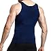 GKVK Mens Slimming Body Shaper Vest Shirt Abs Abdomen Slim, Blue, M(chest size 86cm-91cm/34inches-36inches)