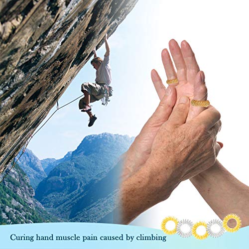 Acupressure Rings and Bracelets Massagers Set Spiky Sensory Finger Rings for Finger and Hand Wrist Massage Pain Relief - Image 4