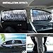 Fochutech Car Side Window Sun Shade, Car Privacy Curtain, 2PCS UV Protection, Baby Sun Shade, Car Blackout Curtains (Black, 70L)
