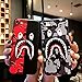 Kplvet iPhone 8 iPhone 7 Case,Ultra Soft Embossed Craft Durable Non Faded Coloring Super Slim Thin 4.7 iPhone-8 7 Case,Street Fashion Trend Basic Protective iPhone-Designer Cover (Red Black ShaYu)