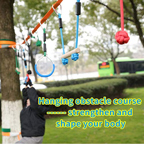 image for BRAVEWAY Slackline Kit Kids Obstacle Course Balance Training Accessori