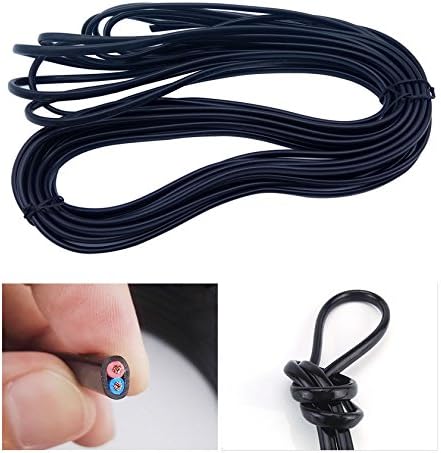 Electrical Wire / 2 Core Flat Black PVC Mains Electrical Cable Copper Wire High Temperature Resistance 2 x 0.75 mm² Power Cable Twin - 10 metre Cut Length Flexible Pond Cable - Image 5