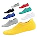 M&Z Men's No Show Socks Antiskid Soft Cotton All Season Ankle Socks (5/6/8 Pack)