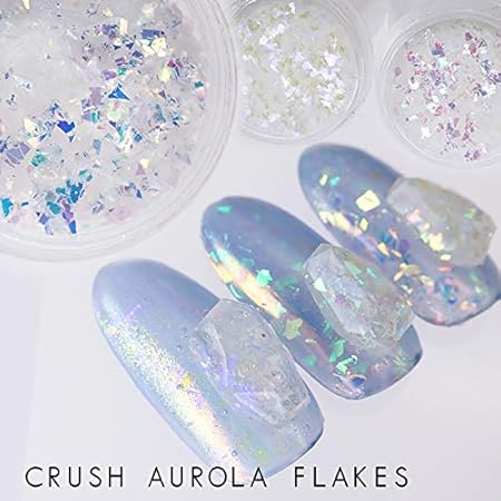 Amazon クラッシュ オーロラフレーク 3色 オーロラホロ 乱切りホロ ホログラム オーロラフィルム オーロラネイル クラッシュホロ クラッシュオーロラ ホログラム ご選択ください Yellow Cocoro Nail ドラッグストア