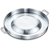 Concord Large Stainless Steel Convexed Comal Coza, 21.25" Mexican Discada (21.25)