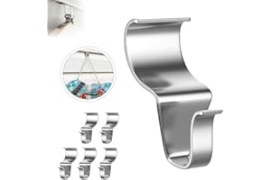 BULL TALE Heavy Duty Stainless Steel Vinyl Siding Hooks Hangers,Vinyl Siding Hooks for Hanging Outdoor,No Hole Siding Clips for Hanging Wreath Hook to Hide Wall Joints Outdoor Decorations (5 Pcs)