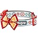 Blueberry Pet 4 Patterns Christmas Moments of Joy Vintage Snowflakes Designer Adjustable Bowtie Dog Collar, Small, Neck 12