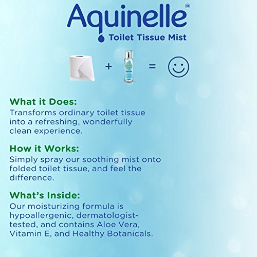 Aquinelle Toilet Tissue Mist, EcoFriendly & NonClogging Alternative