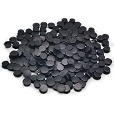 200 Pack Plastic Button Black Buckle DIY Shoe Charm Backs Accessories | DIY Shoe Charm Accessories, For Flat Shoe and Wristband Charms, Back Ornaments, 10 * 12mm Black Round Buttons