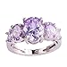 Psiroy 925 Sterling Silver Plated Created Tourmaline Filled 5 Stone Engagement Ring Band Size 7