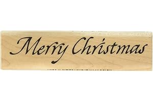 Stamps by Impression Merry Christmas Rubber Stamp - ST 0630-3 inch Block