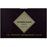 RiiFFS Golden Elixir Reserve - Warm Spicy, Gourmand, Oud - Extrait de Parfum Vial Spray for Women &amp; Men, 0.10 Ounce / 3 ml